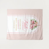 Sophisticated petals and prosecco pink gold wall wandkleed (Voorkant (horizontaal))