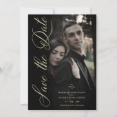 Sophisticated Photo Engaged Couple Wedding Covid19 Save The Date (Voorkant)