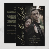 Sophisticated Photo Engaged Couple Wedding Covid19 Save The Date (Voorkant / Achterkant)