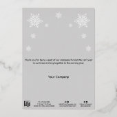 Sophisticated Pine Cone Folie Zakelijke vakantie K Folie Uitnodiging (Achterkant)