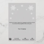 Sophisticated Pine Cone Folie Zakelijke vakantie K Uitnodiging (Achterkant)