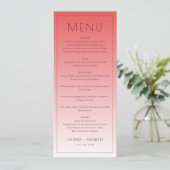 Sophisticated Pink Menu Template (Staand voorkant)