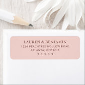 Sophisticated Pink Minimalist Typographic Etiket (Insitu)