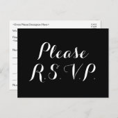 Sophisticated "Please R.S.V.P." Briefkaart (Voorkant / Achterkant)