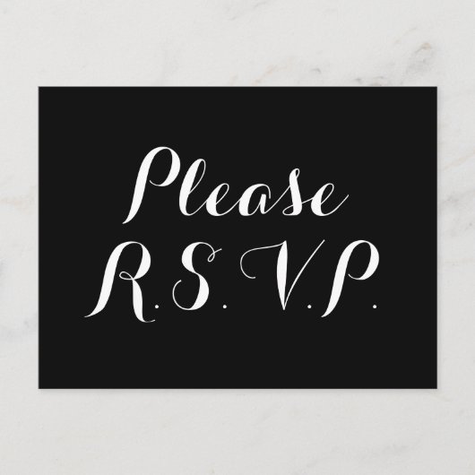 Sophisticated "Please R.S.V.P." Briefkaart (Voorkant)