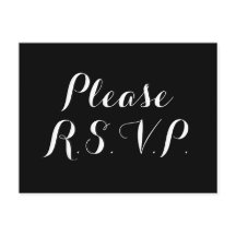 Sophisticated "Please R.S.V.P." Briefkaart