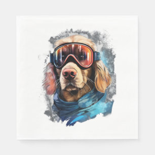 Sophisticated Pooch portretteert trendy hondenhoof Servet