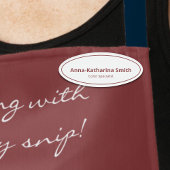 Sophisticated Professionele Witte Expertise Ovaal Naambadge