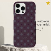 Sophisticated Purple Dots Custom Name Initials Case-Mate iPhone Case