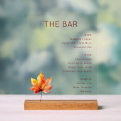 Sophisticated Red Serif Bar Menu Sign Acryl Bord (Neutraal)