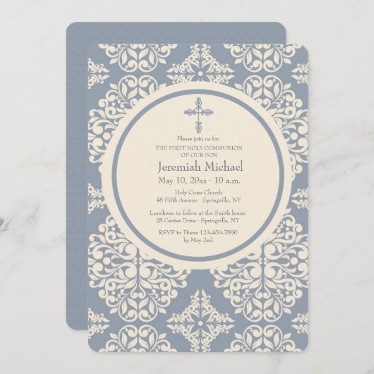 Sophisticated Religious Invitation Kaart (Voorkant / Achterkant)