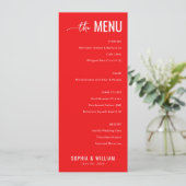 Sophisticated Rode Menu Sjabloon (Staand voorkant)