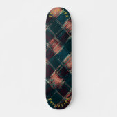 Sophisticated rood en groen geplakt skateboard (Voorkant)