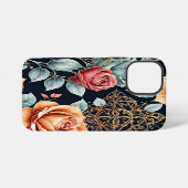 Sophisticated Roos Floral iPhone 12 Mini Hoesje Ar (Achterkant horizontaal)