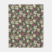 Sophisticated Roos Lelie Groene Boeket Fleece Deken (Voorkant)