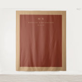 Sophisticated Rust Minimalist Typographic Wandkleed (Voorkant)