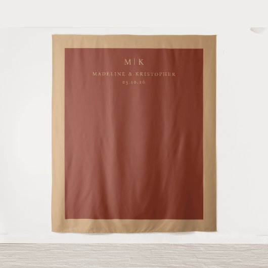 Sophisticated Rust Minimalist Typographic Wandkleed (Voorkant)