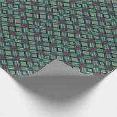 Sophisticated Sage Green and Navy Geometric Plaid Cadeaupapier (Hoek)