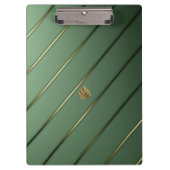 Sophisticated Sage Green & Gold Klembord (Voorkant)