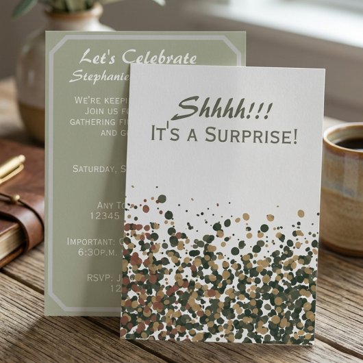 Sophisticated Sage Watercolor Surprise Viering Kaart