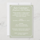 Sophisticated Sage Watercolor Surprise Viering Kaart (Achterkant)