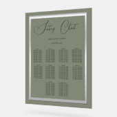 Sophisticated Sage & Zilveren bruiloft Acryl Bord (Hoek)