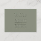 Sophisticated Sage & Zilveren bruiloft Informatiekaartje (Achterkant)