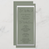 Sophisticated Sage & Zilveren Trouwprogramma (Voorkant / Achterkant)