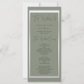 Sophisticated Sage & Zilveren Trouwprogramma (Voorkant)