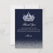 Sophisticated Sapphire Thank You Cards Bedankkaart (Voorkant)