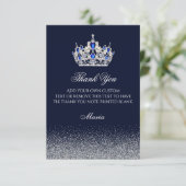 Sophisticated Sapphire Thank You Cards Bedankkaart (Staand voorkant)