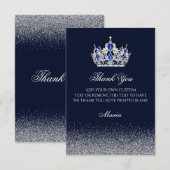 Sophisticated Sapphire Thank You Cards Bedankkaart (Voorkant / Achterkant)