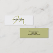 Sophisticated Script Monogram Skinny Visitekaartje (Voorkant / Achterkant)