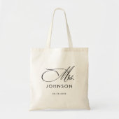 Sophisticated Script Mrs. Calligraphy Pas getrouwd Tote Bag (Voorkant)