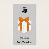 Sophisticated Service Zakelijke Cadeaubon Kaart (Voorkant)