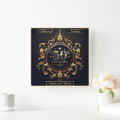 Sophisticated Shine: 50th Anniversary Tribute Vierkante Klok (Huis)