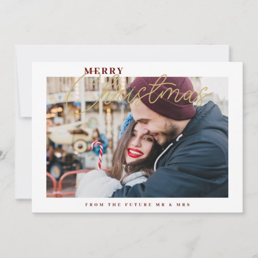 Sophisticated Simple Classic Calligraphy Photo  Save The Date (Voorkant)