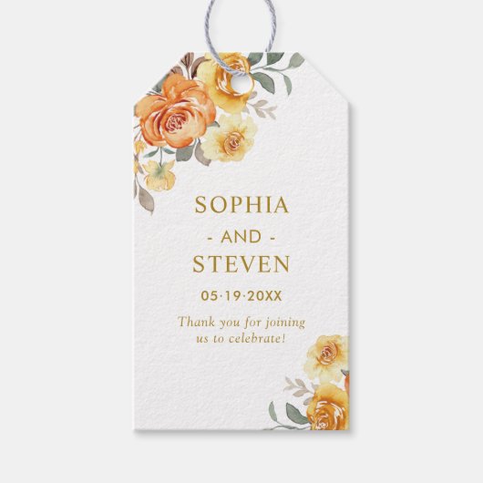 Sophisticated spring wedding with orange blossoms cadeaulabel (Voorkant)