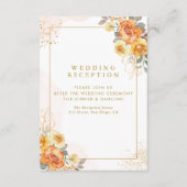 Sophisticated spring wedding with orange blossoms informatiekaartje (Voorkant)