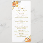 Sophisticated spring wedding with orange blossoms programmakaart (Voorkant)