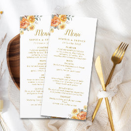 Sophisticated spring wedding with orange blossoms programmakaart