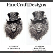 Sophisticated Steampunk Lion in Pet E4 Decoupage Tissuepapier