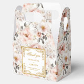 Sophisticated stoffige roze gouden bruiloft gunst  bedankdoosjes (Geopend)