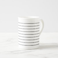 Sophisticated Stripes Zwart-wit Tea Cup