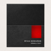 Sophisticated Stylish Red Grey Pattern Modern Visitekaartje (Buitenkant ongevouwen)