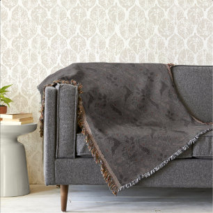 Sophisticated Taupe Scandi-Modern Winter Botanical Deken