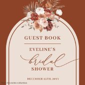 Sophisticated terracotta pampas boho gastenboek