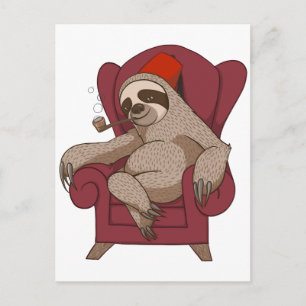 Sophisticated Three Toed Sloth Briefkaart