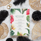 Sophisticated Tropical Wedding Flowers Lijst Menu Kaart