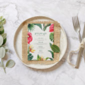 Sophisticated Tropical Wedding Flowers Lijst Menu Kaart